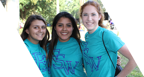 Three students on FSW campus