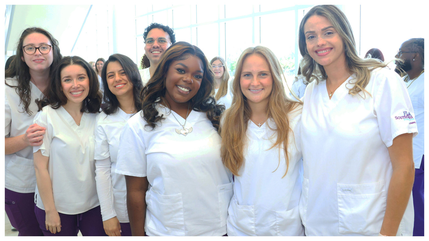 FSW Health Sciences students gathered for a photo.
