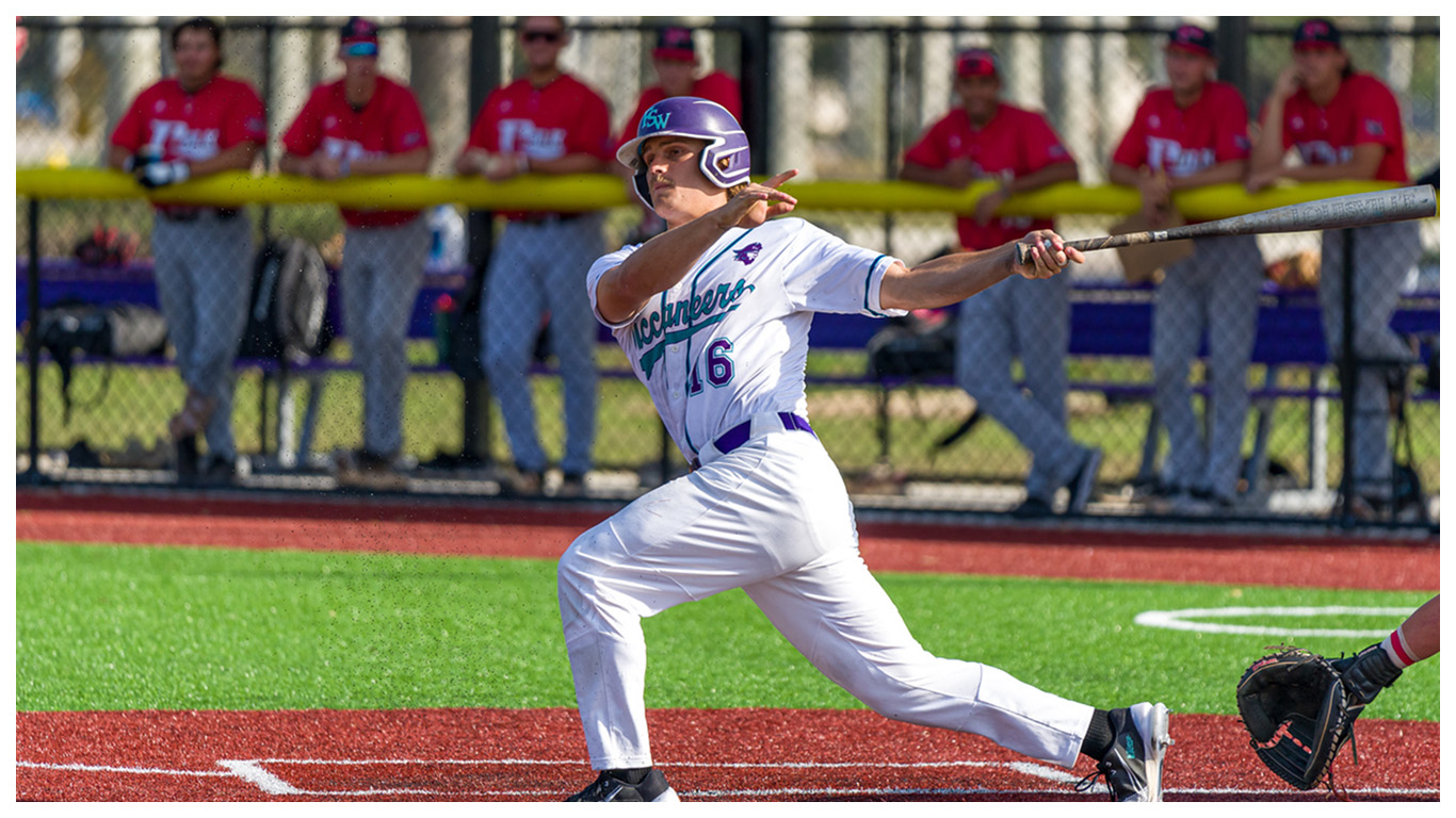 FSW baseball athletes in action.